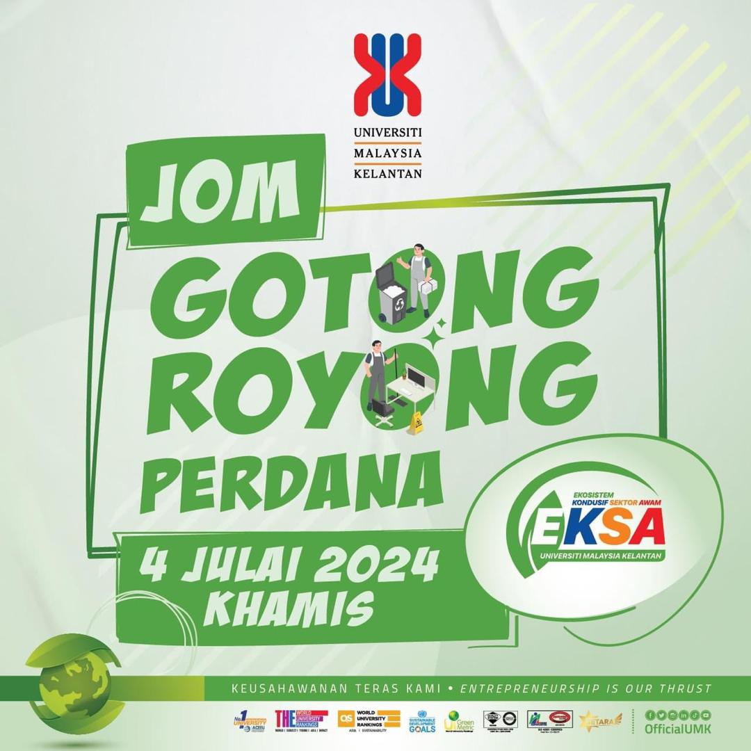 Jom Gotong - royong Perdana - Pusat Pengurusan Kualiti Universiti (PPQ)